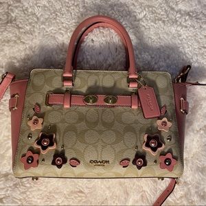 Coach Dusty Pink Blake Carryall Floral Crossbody